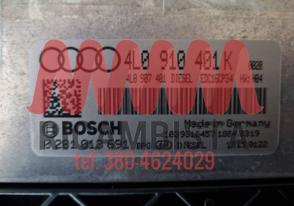 0281013691 Audi Q7 3.0 centralina motore Bosch EDC16CP34