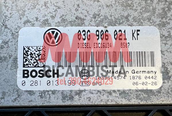 03G906021KF Volkswagen Touran 2.0 centralina motore Bosch 0281013199