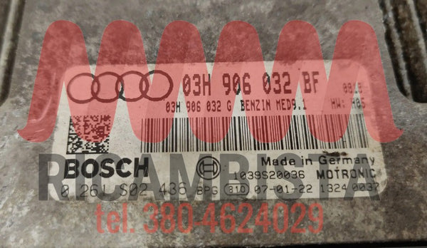 03H906032BF Audi Q7 centralina motore Bosch 0261S02436