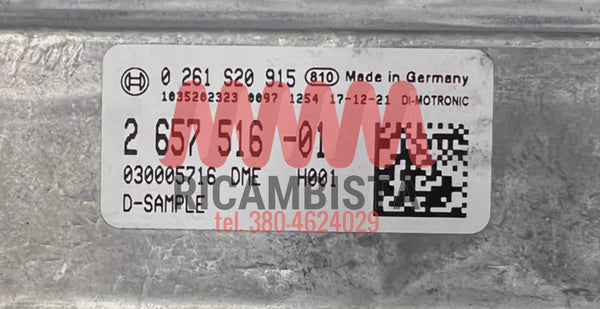 2657516-01 BMW F30 2.0 centralina motore Bosch 0261S20915