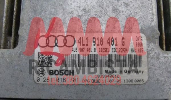 4L1910401G Audi Q7 3.0 centralina motore Bosch 0281016701 