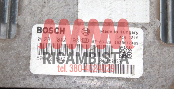 504121602 Iveco Daily 3.0 centralina motore Bosch 0281012193