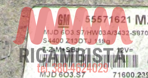 55571621 Opel Corsa D 1.3 centralina motore Magneti Marelli MJD603S7