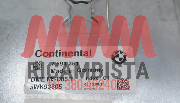 5WK93805 BMW X5 X6 4.4 centralina motore Siemens 7594354