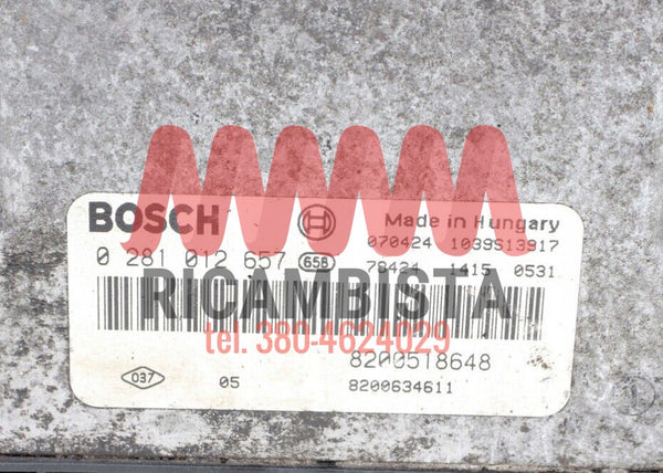 8200518648 Suzuki Grand Vitara 1.9 centralina motore Bosch 0281012657