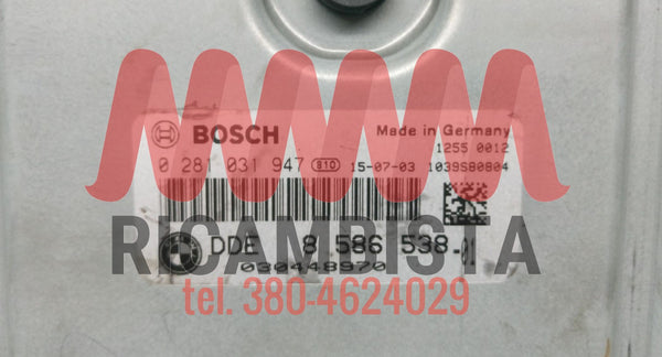 8586538 BMW F10 2.0 centralina motore Bosch 0281031947