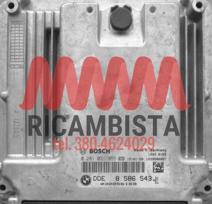 8586543-01 BMW X5 2.0 centralina motore Bosch 0281031955
