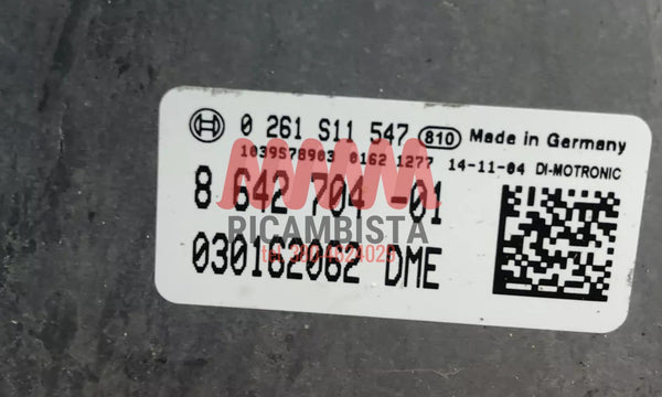 8642704-01 Mini Cooper F56 1.2 centralina motore Bosch 0261S11547