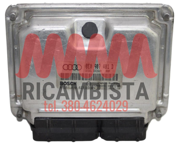 8E0907401D Audi A4 2.5 centralina motore Bosch 0281010823