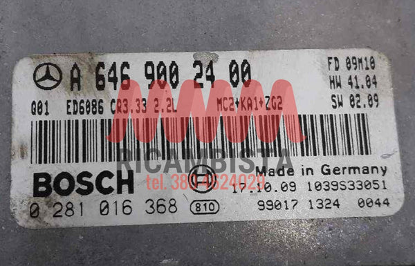 A6469002400 Mercedes Vito 2.2 centralina motore Bosch 0281016368