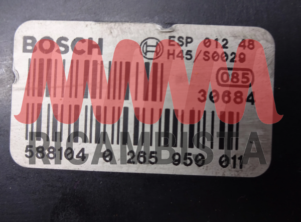 0265225049 Audi A4 1.9 TDI gruppo pompa ABS Bosch