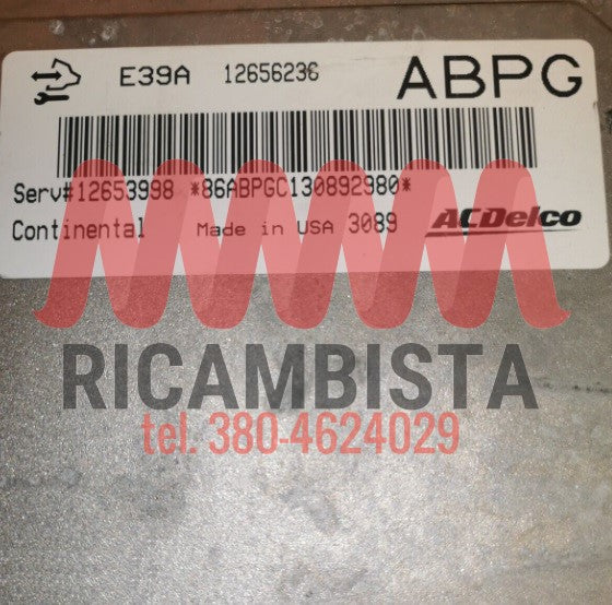 12656238 Opel Cascada centralina motore