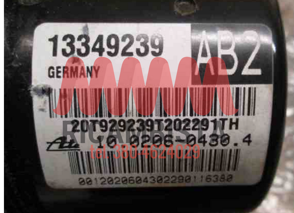 13349239 Chevrolet Cruze Orlando centralina gruppo pompa ABS Euro 199