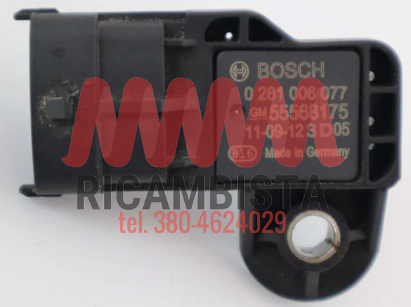 55568175 Sensore pressione alimentazione Bosch 0281006077 Opel Astra J