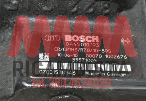 55571005 Pompa iniezione Opel Astra J Bosch 0445010193