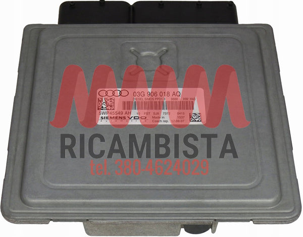 5WP45549AH Audi A4 2.0 centralina motore Siemens