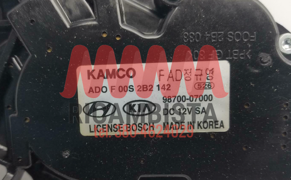 Kia Picanto motorino tergicristallo posteriore 9870007000